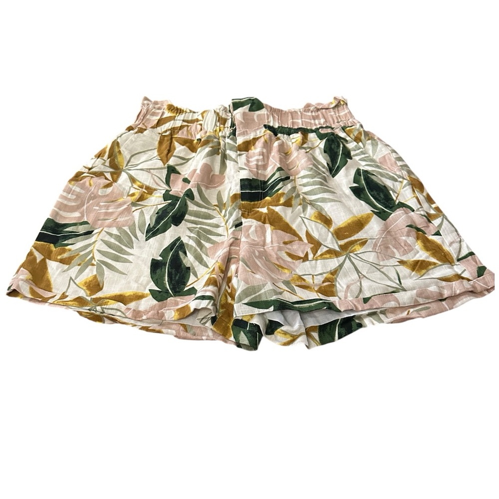 O.P.T Tropical Botanical Flowy Women’s Shorts Size M Resort Chic
